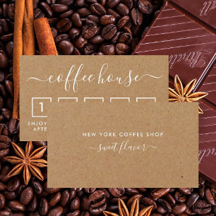 Carte de fidélité Café Shop - Rustic Kraft