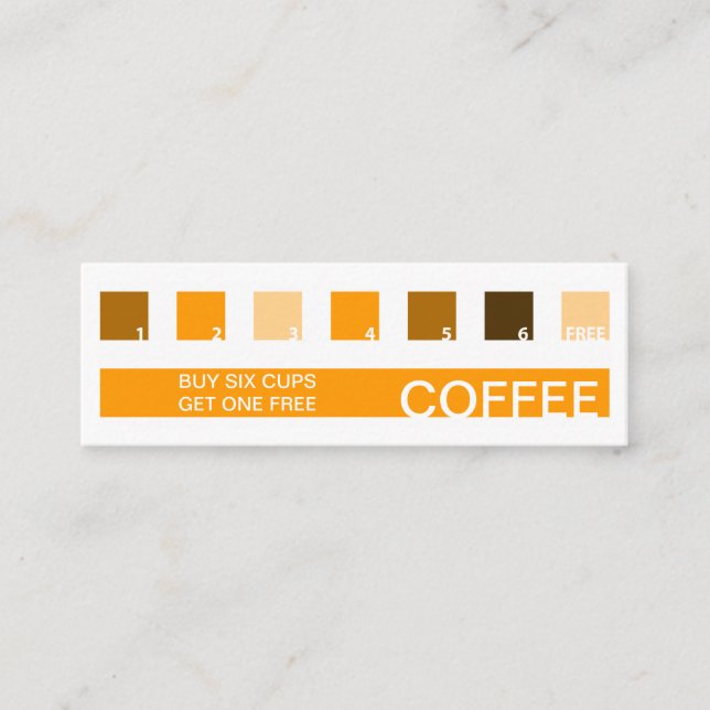 Carte De Fidélité CAFFEE client appréciation mod carrés (Devant)