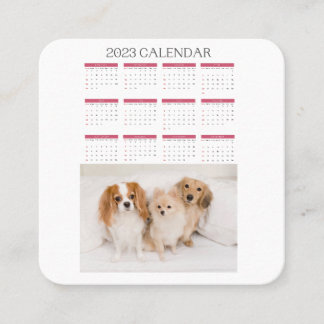 Carte De Fidélité calendrier 2023  mignon chiens