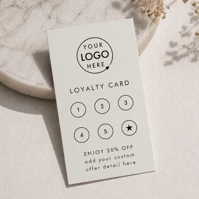 Carte de Fidélité | Cartes de Récompense d'Affaire (An easy to customize loyalty card template for small business customer retention)