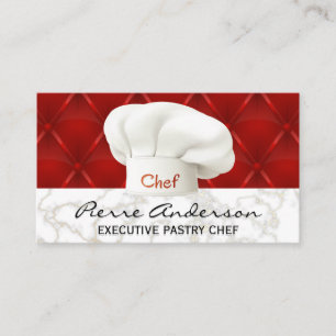 Carte De Fidélité Casquette culinaire Arrière - plan en cuir rouge