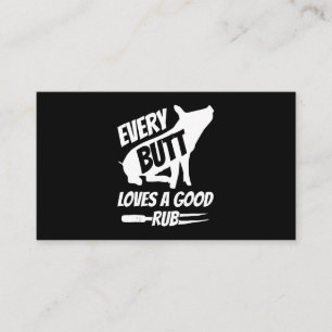 Carte De Fidélité Chaque Beurre Aime Un Bon Rub Drôle Porc BBQ