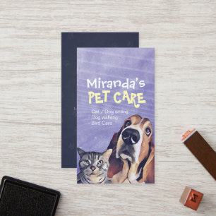 Carte De Fidélité Chat Chien Animaux de compagnie Grooming Sitting P