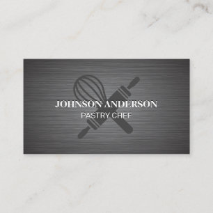 Carte De Fidélité Chef Casquette Rolling Pin et Whisk Arrière - pl