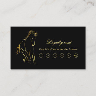 Carte De Fidélité Cheval en or