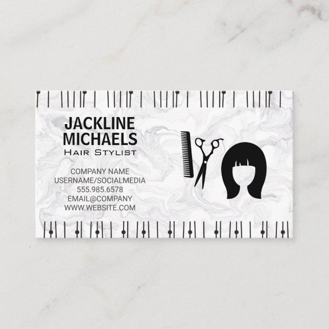 Carte De Fidélité Cheveux | Outils Styliste (Devant)