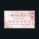 Carte De Fidélité Chic Blush Rose or Parties scintillant Agate Marbr<br><div class="desc">Parties scintillant en or rose pâle Agate en marbre Monogram Carte de fidélité mignonne</div>