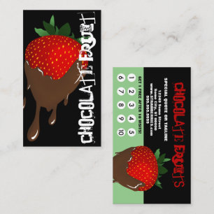 Carte De Fidélité chocolat couvert fruit grunge loyauté