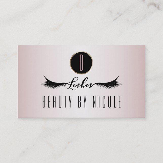 Carte de fidélité Cils brillants rose blush (Devant)