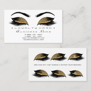 Carte De Fidélité Cire blanche d'or de mèches de salon de beauté d
