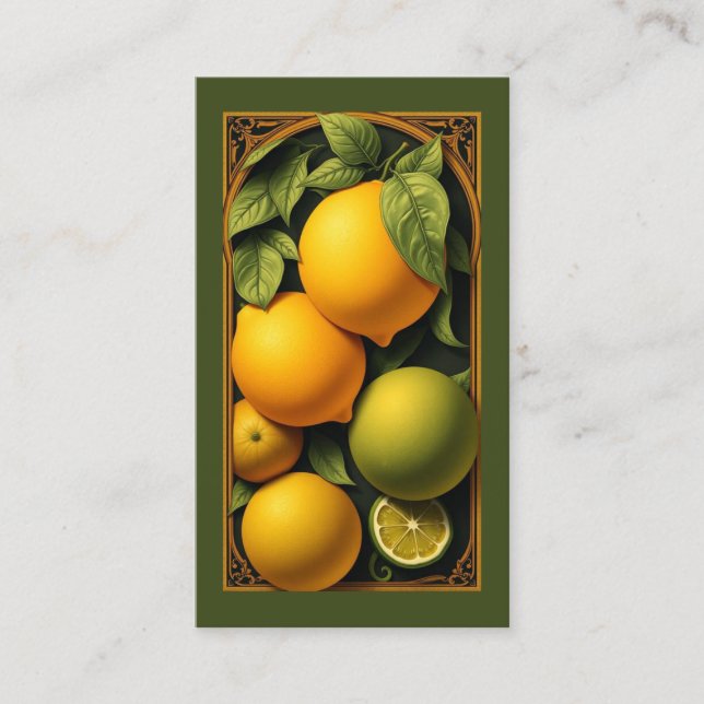carte de fidélité citrons citrons verts Art Nouvea (Devant)