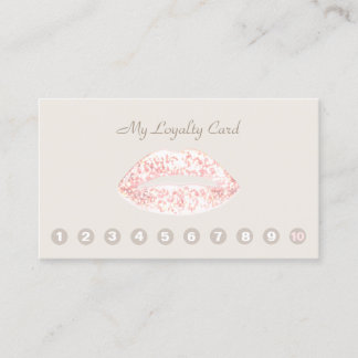 Carte de fidélité client 10 Lèvres de Parties scin