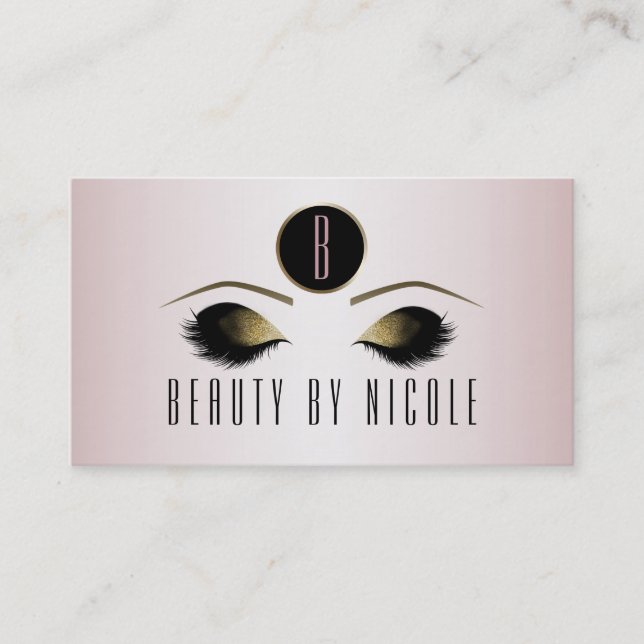 Carte de fidélité client Blush Pink Gold Maquillag (Devant)