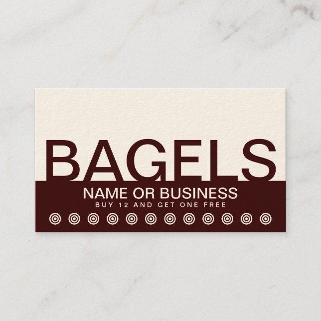 carte de fidélité client bold BAGELS (Devant)