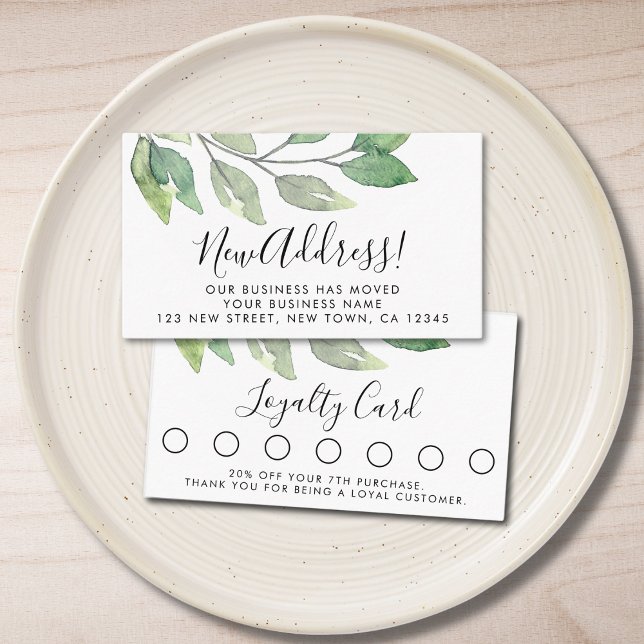 Carte De Fidélité Client d'aquarelle (Créateur téléchargé)