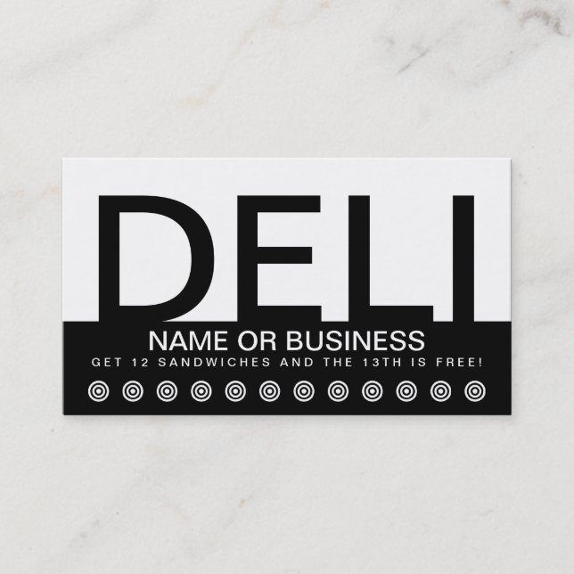 carte de fidélité client DELI gras (Devant)