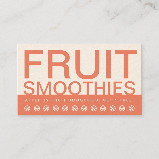 carte de fidélité client FRUIT SMOOTHIES en gras (Devant)