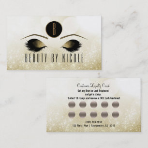 Carte de fidélité client Glam Gold Maquillage Eyes