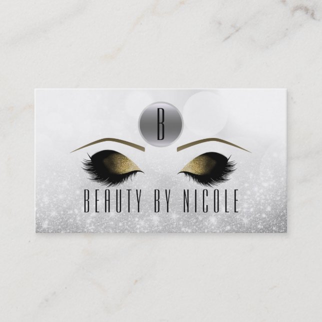 Carte de fidélité client Gold Makeup Eyes Silver G (Devant)