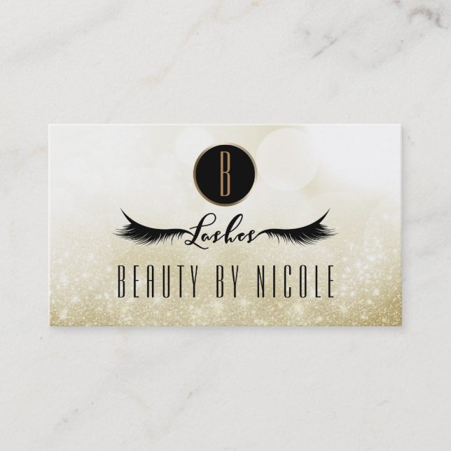 Carte de fidélité client Gold Parties scintillant  (Devant)