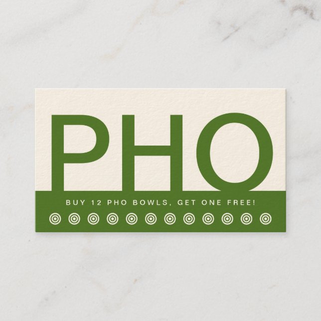 carte de fidélité client PHO BOWLS bold (Devant)