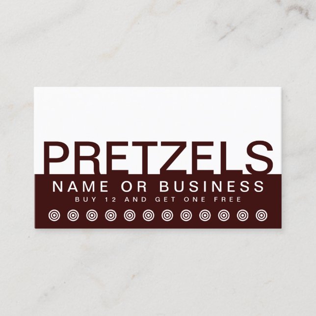 carte de fidélité client PRETZELS en gras (Devant)