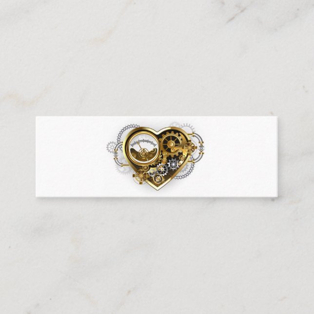 Carte De Fidélité Coeur vapeur avec un manomètre (Devant)