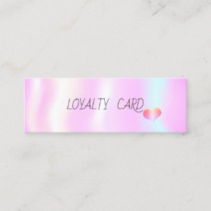 Carte De Fidélité Cœurs Élégants Modernes, Ombré Holographique