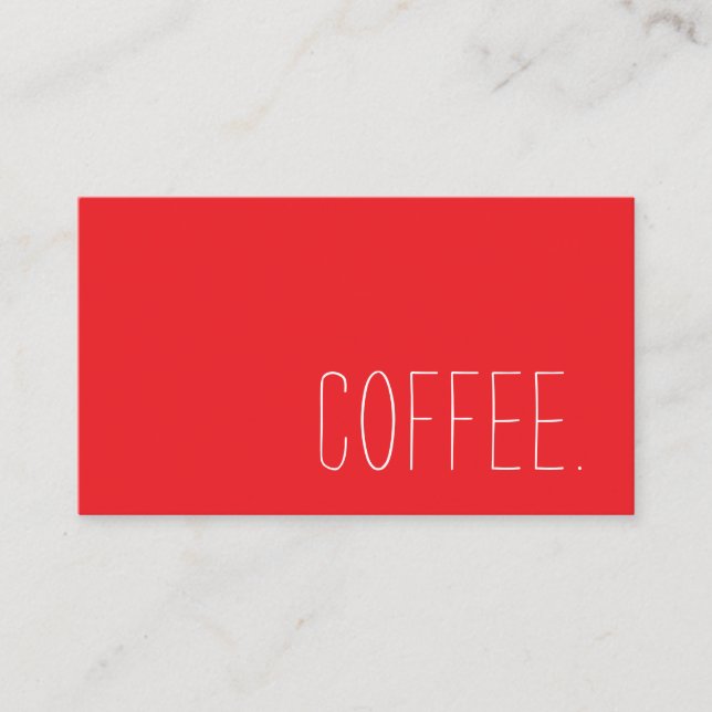 Carte De Fidélité Coffee Shop Loyalty Simple Punch (Devant)