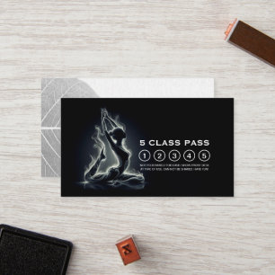 Carte De Fidélité Col d'instructeur de Yoga King Pigeon à une patte