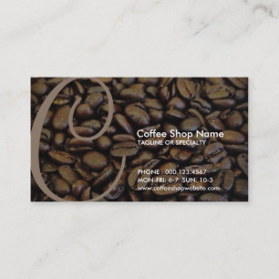 Carte De Fidélité coupon aérien initial de grains de café