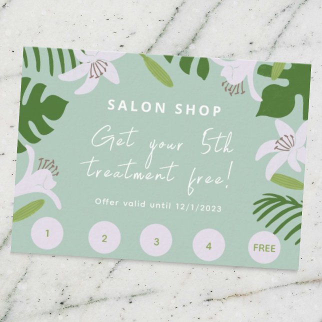 Carte de fidélité de beauté tropicale (Créateur téléchargé)