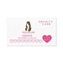 Carte de Fidélité de Coiffeur Personnalisée
