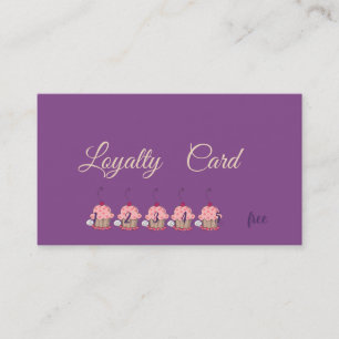 Carte de fidélité de cupcakes élégants modernes