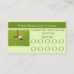 Carte de fidélité de golf modifiable