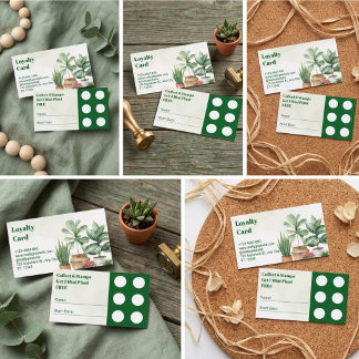 Carte de fidélité de la boutique botanique de plan