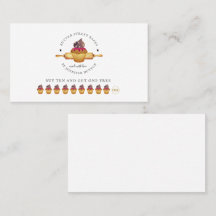 Carte de fidélité de la broche à rouleaux de cupca