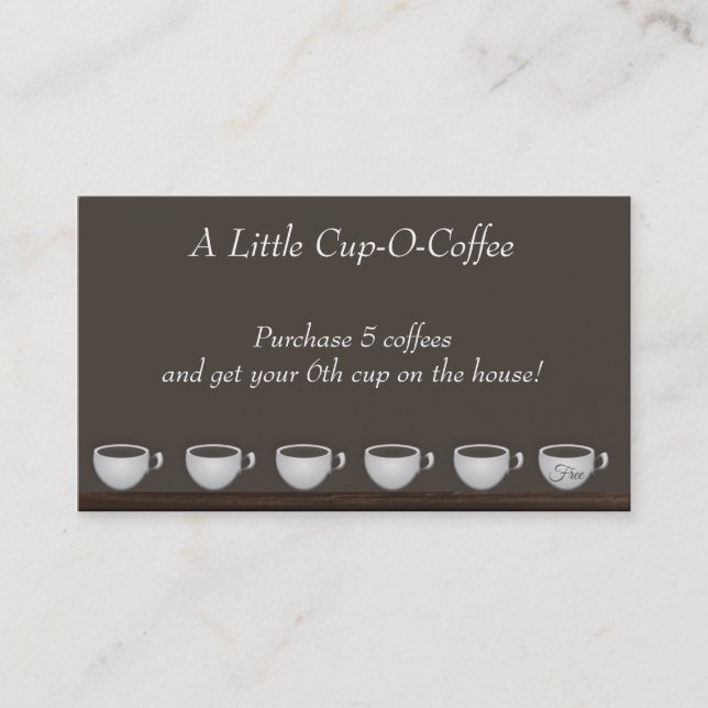Carte de fidélité de l'épargne de café (Devant)