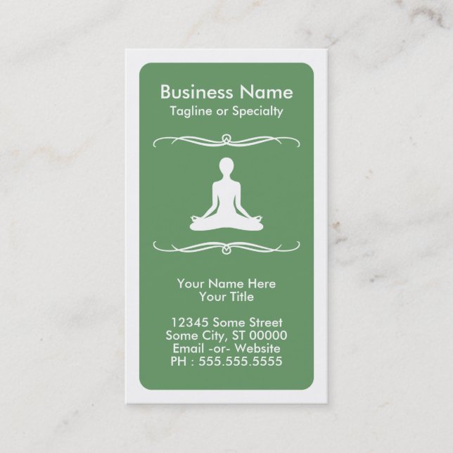 carte de fidélité de yoga de mod (Devant)
