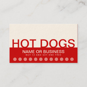 carte de fidélité des clients HOT DOGS en gras