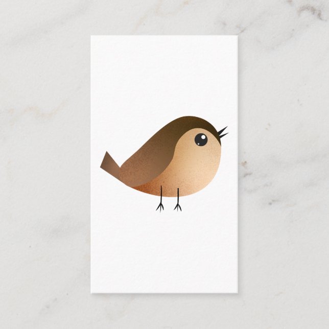 Carte De Fidélité Dessin d'Oiseau de Bruant (Devant)