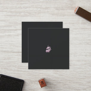 Carte De Fidélité dessin d'un plante aux fleurs violettes