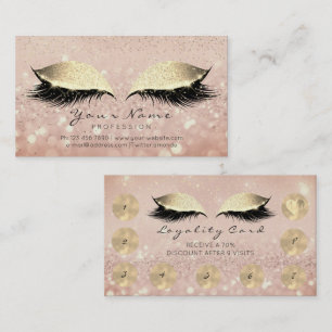 Carte de fidélité d'extension Rose de maquillage G