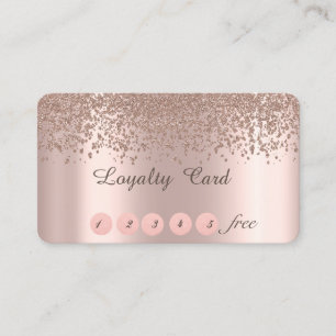 Carte de Fidélité Diamants Or Rose Élégante
