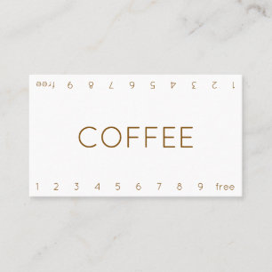 Carte de Fidélité Double Numéro Mince pour Café