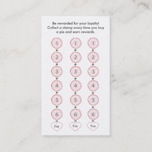 Carte de fidélité du client Carte de visite Pizza