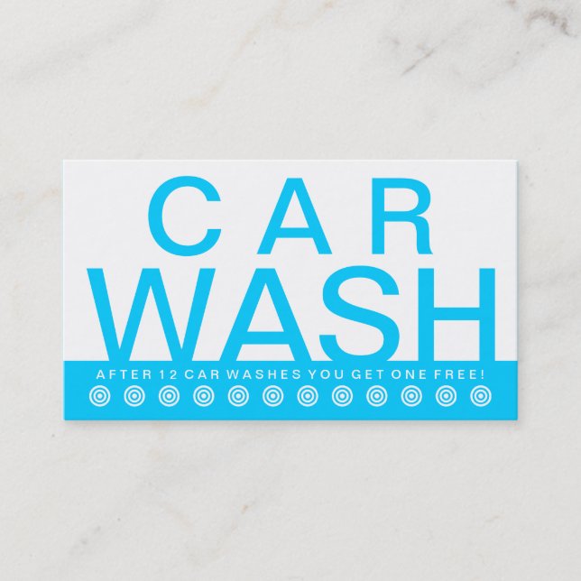 carte de fidélité du client WASH GRAVE CAR WASH (Devant)