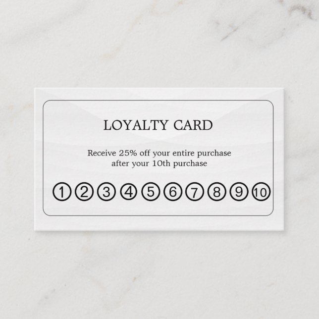 Carte de fidélité du salon de beauté Simple Elegan (Devant)