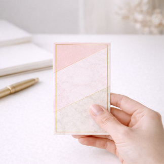 Carte De Fidélité Elegant Blank Loyalty Card – Blush & Gold Design