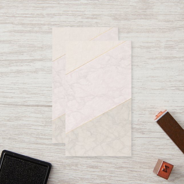 Carte De Fidélité Elegant Blank Loyalty Card – Ivory & Gold (Devant/Arrière en situation)